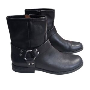 House Of Harlow 1960 Black Leather Ankle Boots
